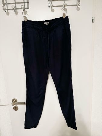 Comma, Damen Stoffhose Gr. 40 dunkelblau