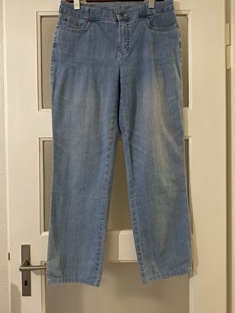 Damen Jeans Hose Gr. 40 hellblau