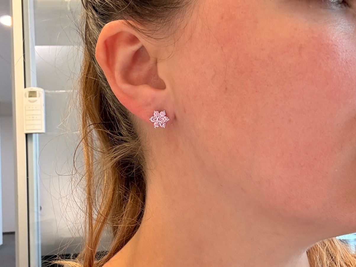 Orecchini pendenti & Orecchini a lobo: Ohrstecker Blume Silber 925 Zirkonia – Nuovo e nell'imballaggio originale da Zug venduto da gold.schmuck 1