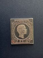 Stempel Briefmarke 5 Reis König Pedro V. Silber 999