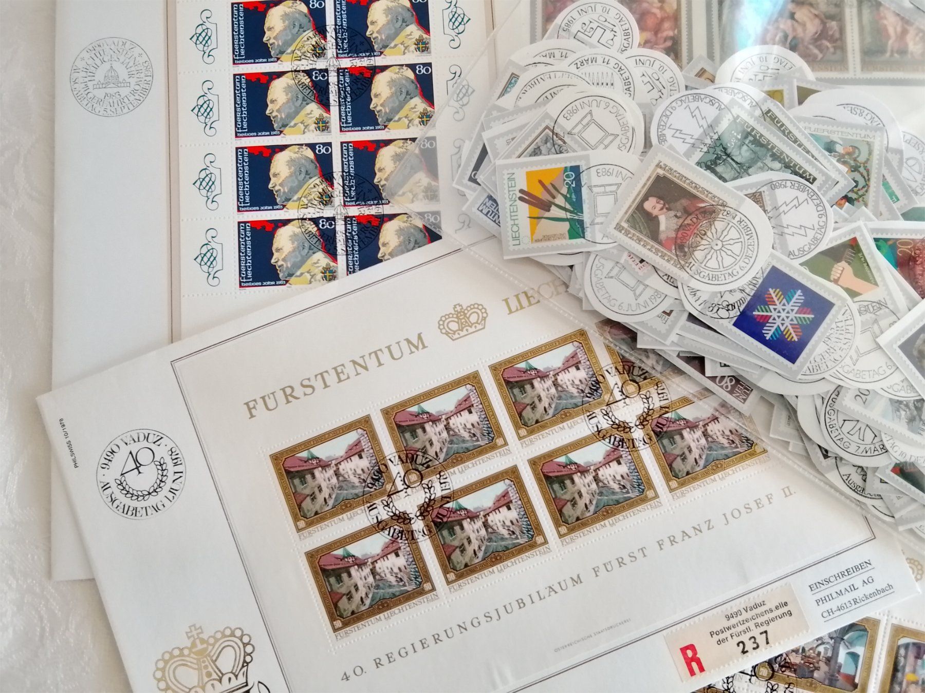 Couverts & Versandtaschen: 9 Buste originali Liechtenstein Raccomandata – Neu (gemäss Beschreibung) aus Porza von alba55 3