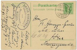 1909 Postkarte Kat-Nr. 35, von Musikdirektor in Basel