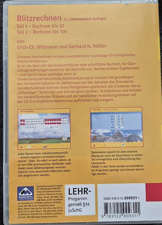 Software: Blitzrechnen 1/2/3/4 Mathe 2000 – Usato da Gränichen venduto da a_m_g 1