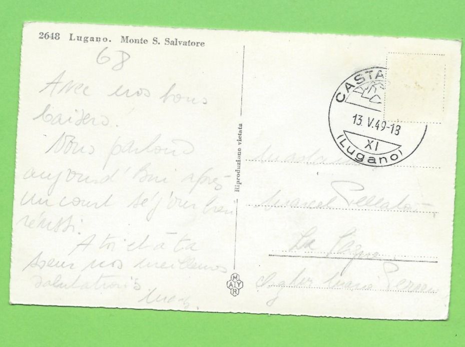 Cartoline postali: Lugano, Monte S.Salvatore – Usato da Zürich venduto da t24_de 1