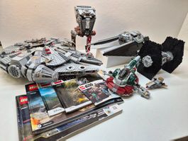Lego Star Wars Konvolut ohne Figuren aber mit Anleitungen...