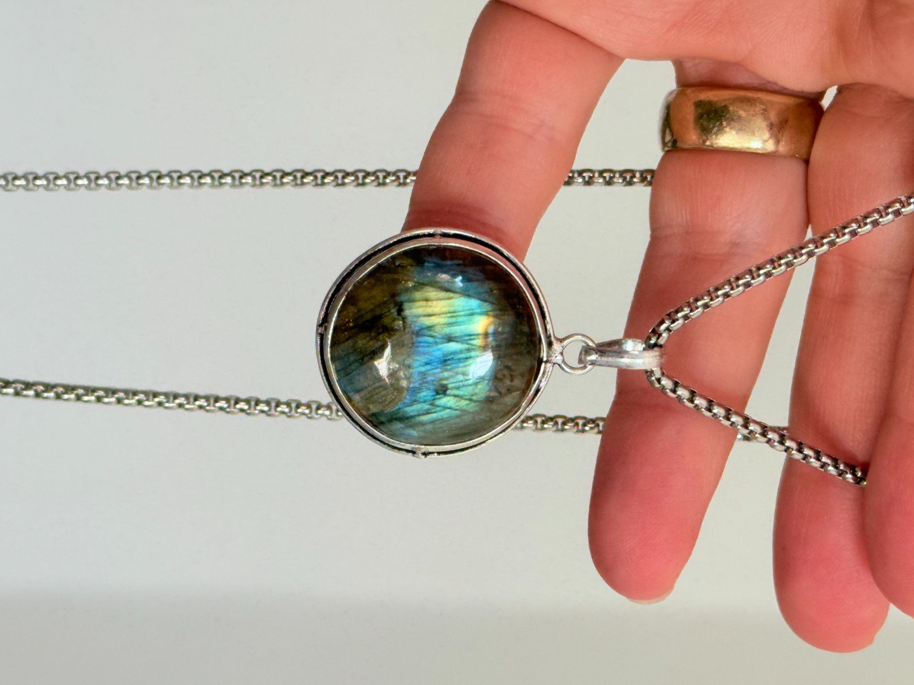 Catenine: Collier labradorite, élégant et tendance ✨ – Nuovo e nell'imballaggio originale da Genève venduto da AWWA 5