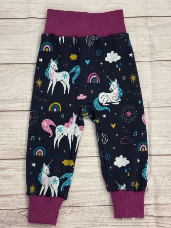 Fleece Thermo Pumphose Einhorn Gr. 80/86 Neu
