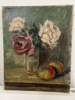 Hans Munzinger 1877-1953 Rosen und Äpfel Stillleben