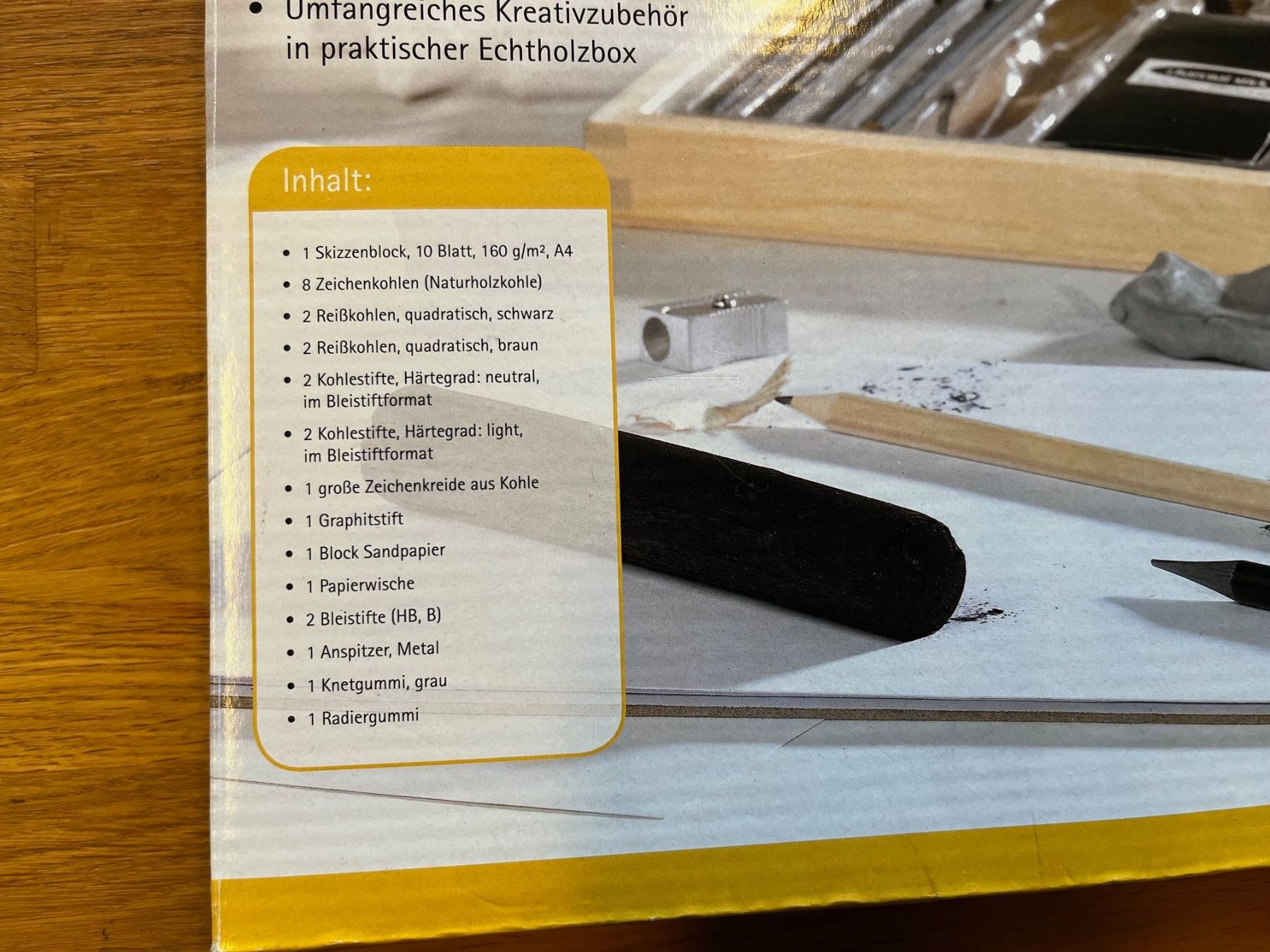 Stifte & Marker: Neues Zeichenkohle-Set 26 Teilig in Echtholzbox – Neu und originalverpackt aus Laufen von Nuria44 3