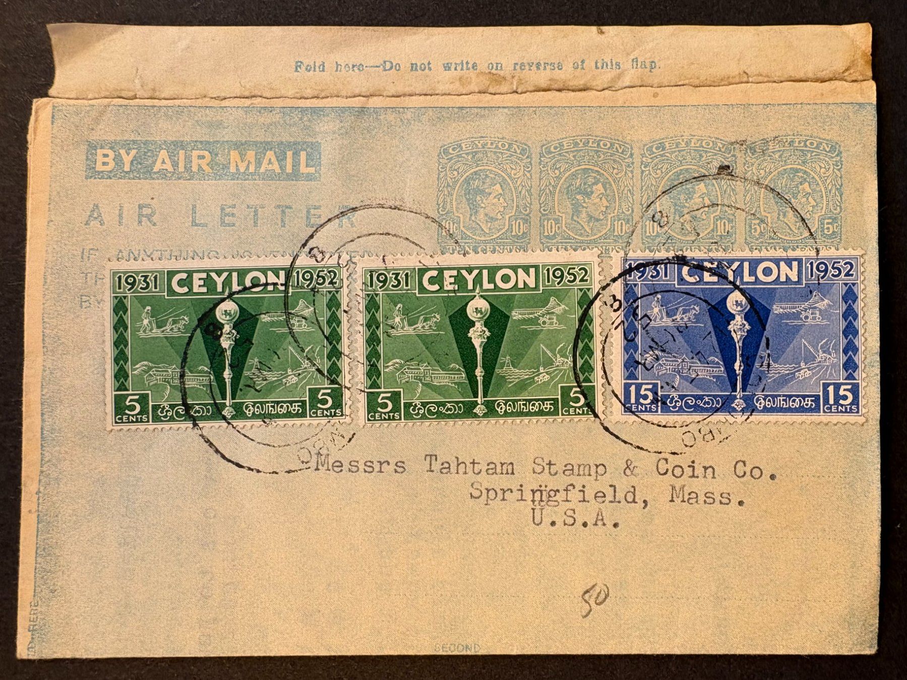 Tous les timbres: AIR LETTER CEYLON – D'occasion à Ostermundigen par wini63