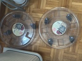 2er Set Pflanzenrolli, Blumentopfuntersetzer 38cm, Top!