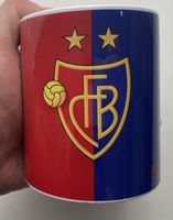 FC Basel Keramik Tasse rot blau neuwertiger Zustand