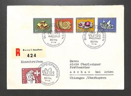 1958 FDC Pro Patria Ersttagsgbrief als Einschreiben