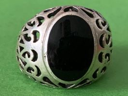 Silberring ONYX halbmond (rg 53)
