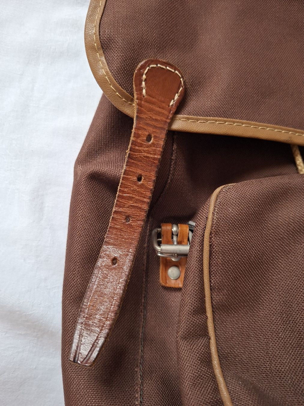 Zaini: antiker Rucksack Baumann Baden braun Leder Canvas  – Usato da Klingnau venduto da vollmond36 6