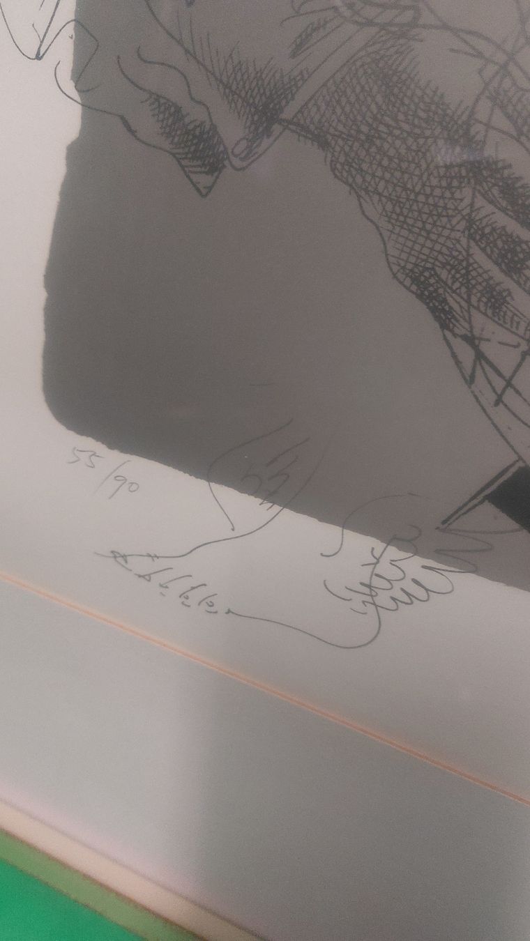 Grafiken & Lithographien: H. Erni, Lithographie "Teichne", handsigniert, gerahmt. – Gebraucht aus Opfertshofen SH von museumswert 2