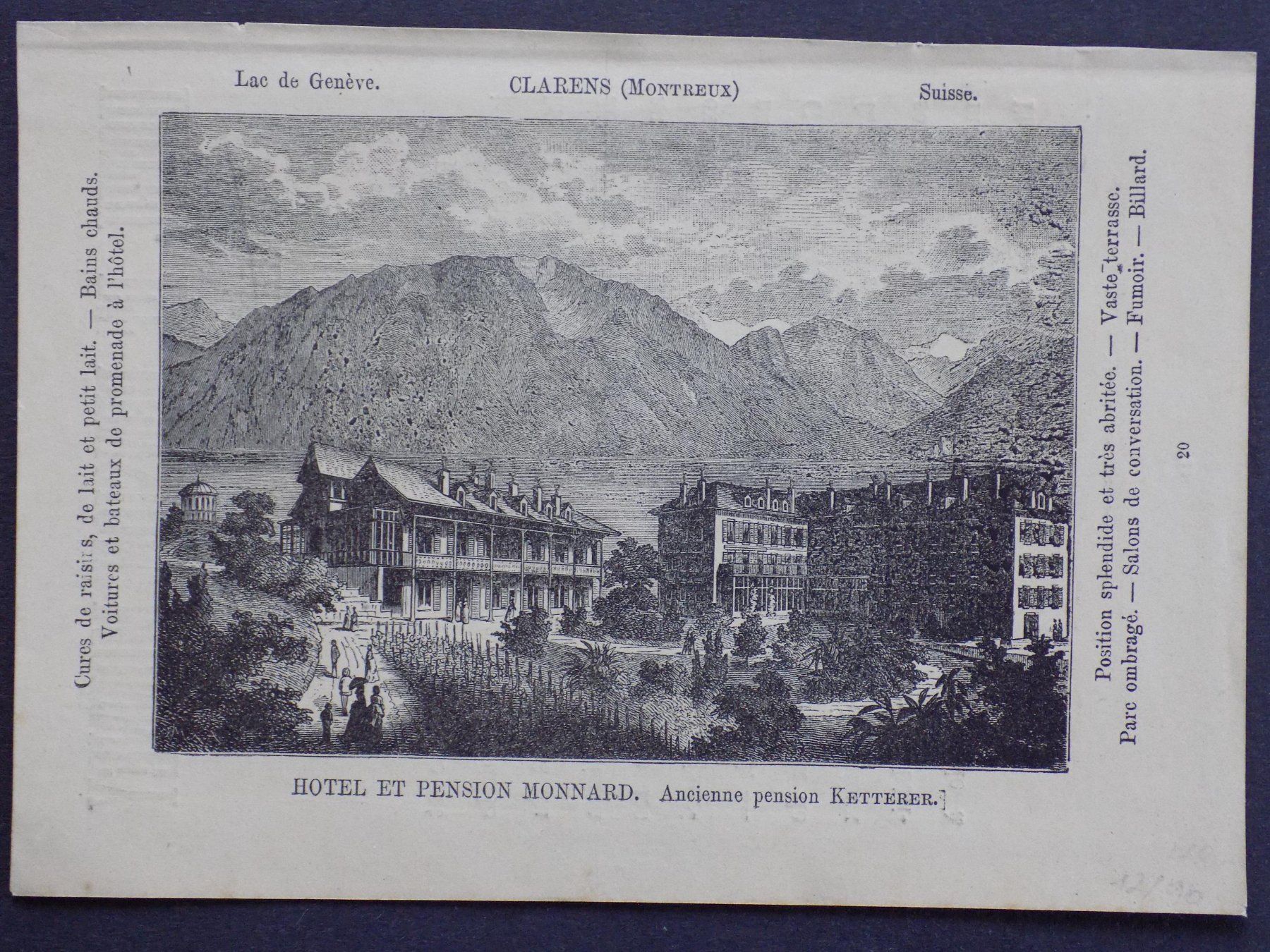 Incisioni: Montreux Hotel Pension Monnard – Usato da Risch venduto da Rischli15