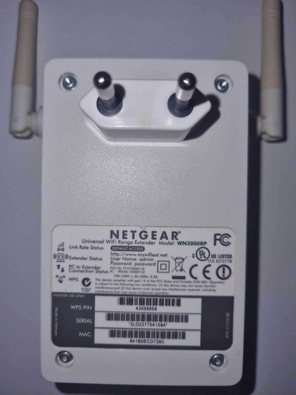 Unità & Adattatore: NETGEAR Universal WiFi Range Extender WN3000RP – Usato da Chur venduto da Beimirhates 1