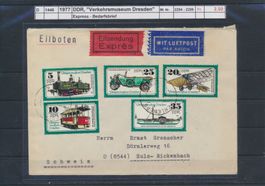 1977 DDR, "Verkehrsmuseum Dresden", Express Brief