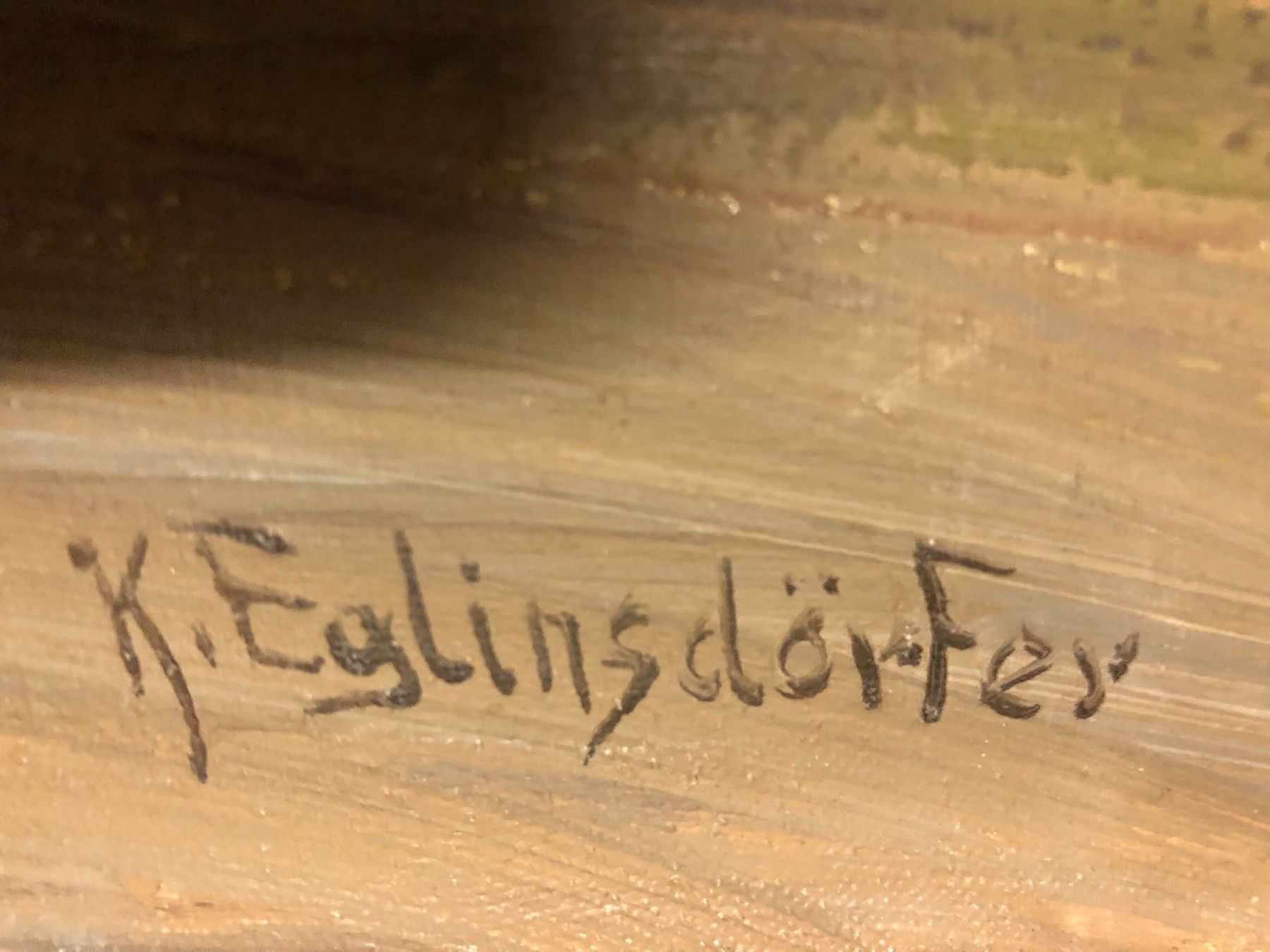 Dipinti: K. Eglinsdörfer Gemälde Gebäude Strasse – Usato da Hirzel venduto da pjn_d7xp 2
