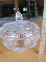 Elegantes Bonboniere Glas mit Rosenmuster, Vintage Zustand.