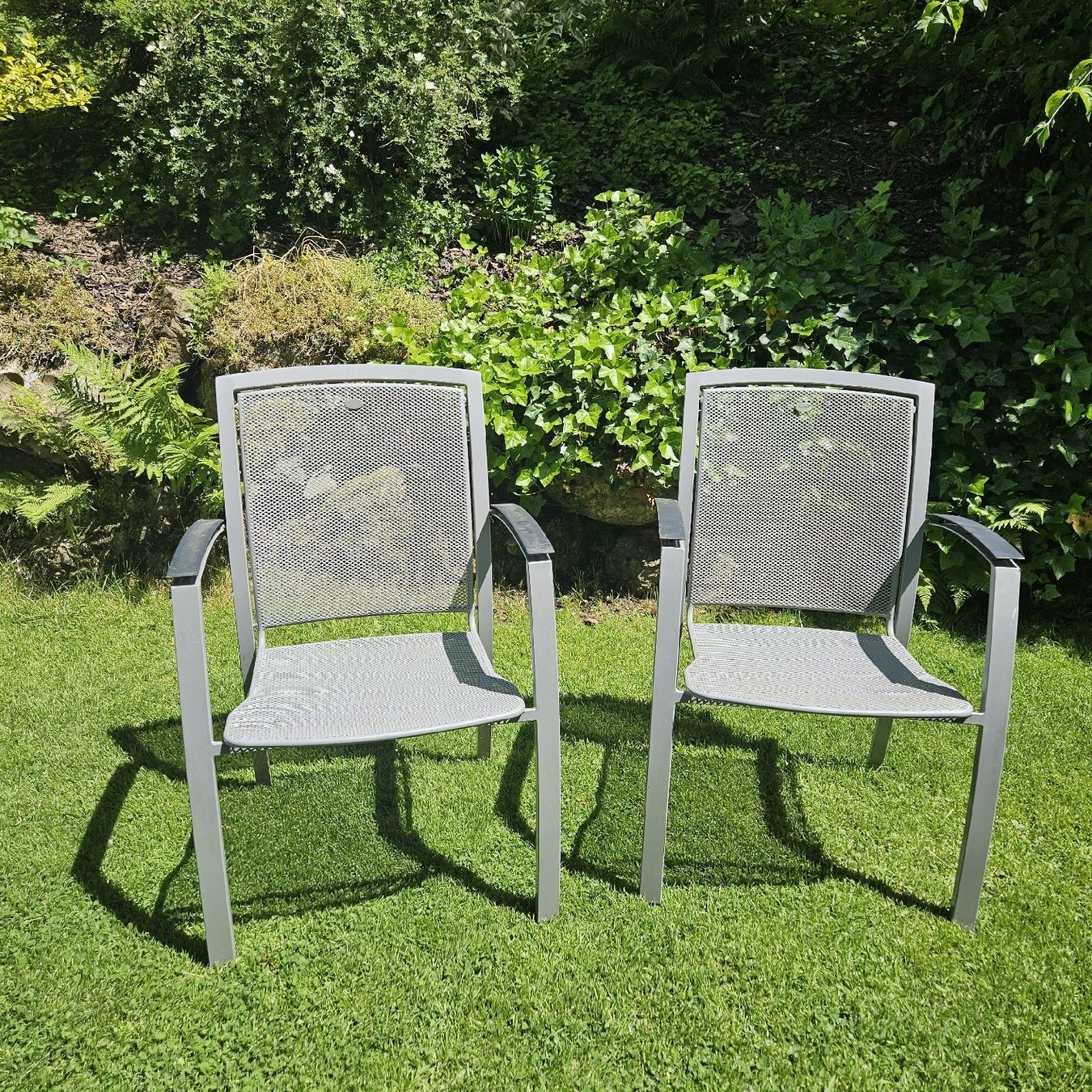 Sedie: 6 robuste Gartenstühle aus Metall  – Usato da Rothenthurm venduto da bianci61