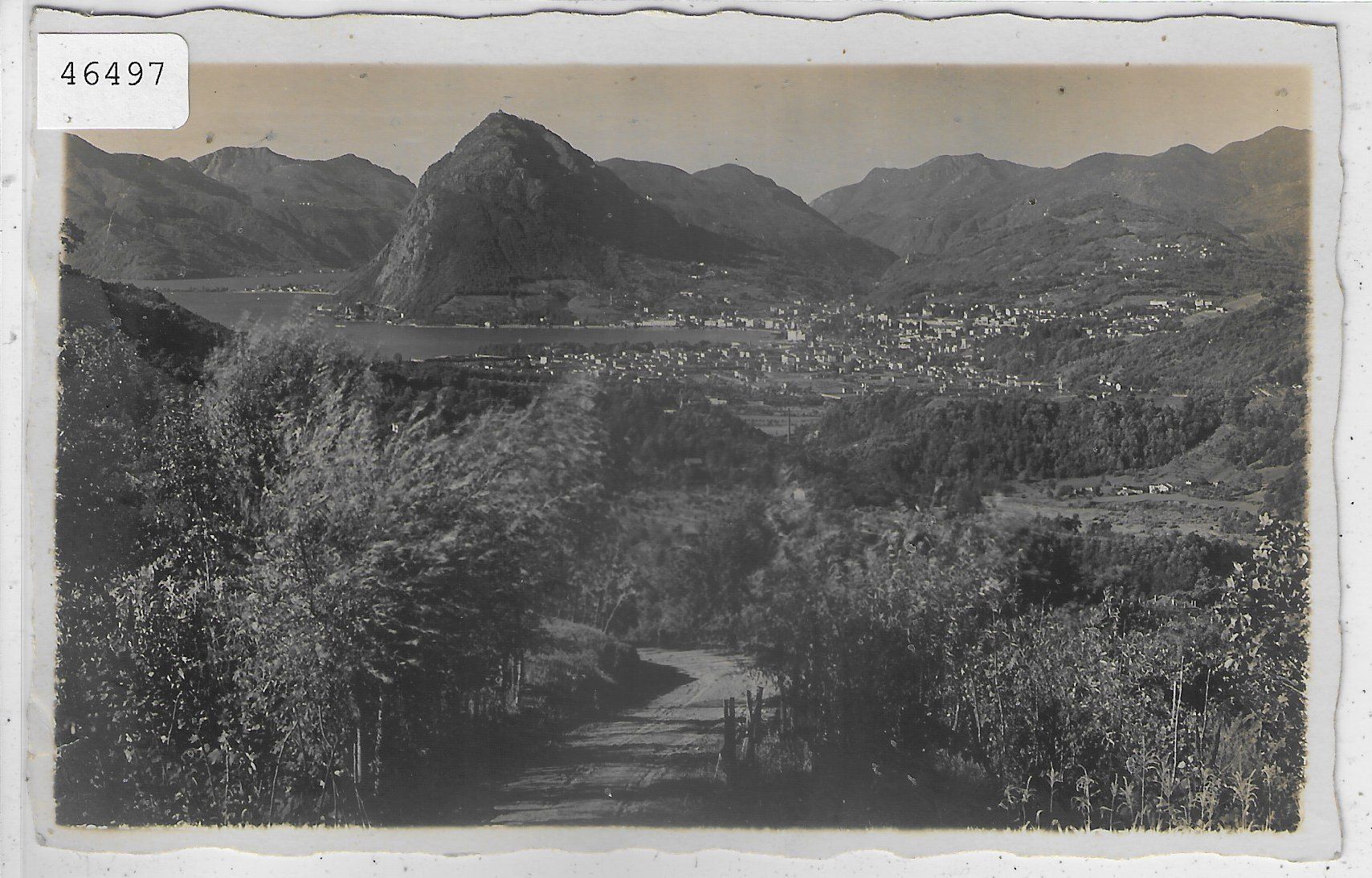 Cartoline postali: Vue generale de Lugano – Usato da Ettingen venduto da Kartenplanet