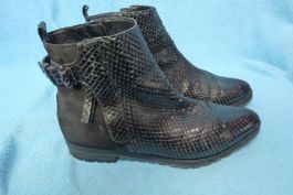 KENNEL & SCHMENGER STIEFELETTEN 38,5 SCHWARZ LEDER RV WIE NE