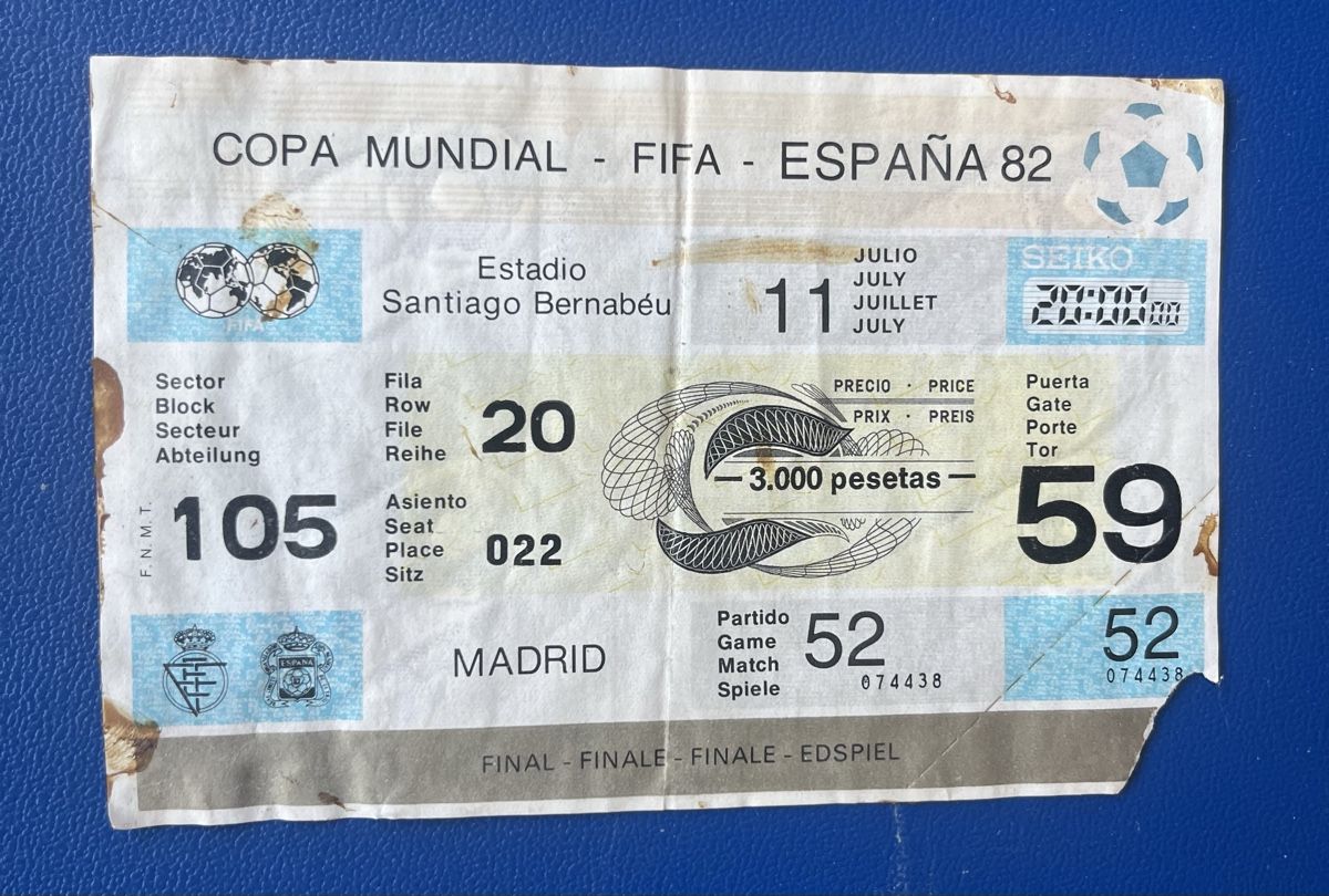 Biglietti: FUSSBALL WM 1982 FINAL TICKET – Usato da Münchenstein venduto da tschepo64