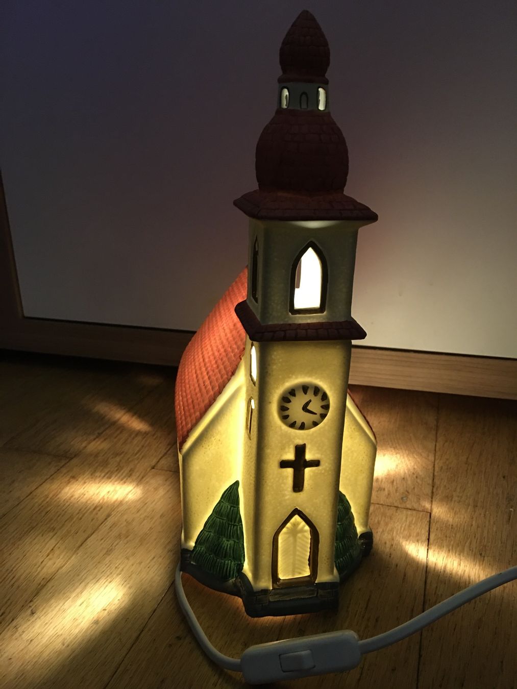 Lampade: Schöne Deko Lampe Kirche Gebäude mit Stecker – Usato da Grenchen venduto da Wolfine 3