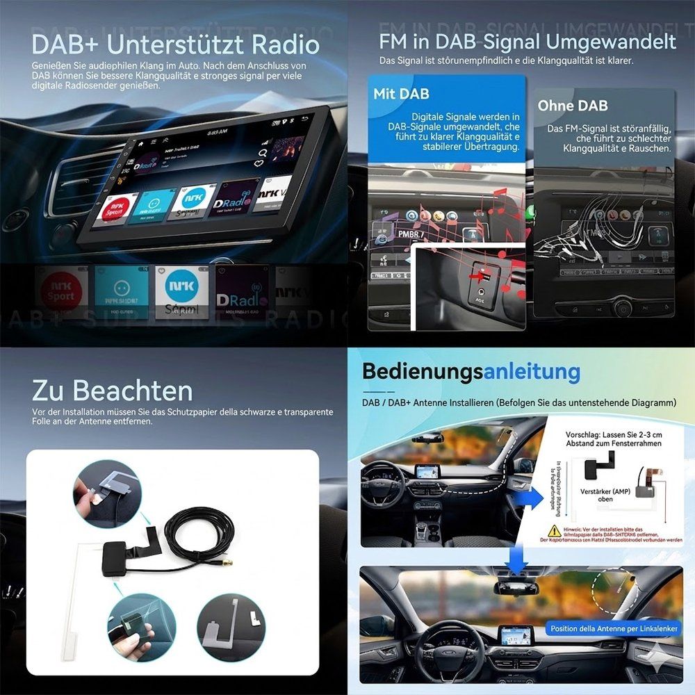 Navigationsgeräte: Autoradio Vw Polo DAB+ Carplay Android Navi 2008-2018 – Neu und originalverpackt aus Chiasso von online.shop 5