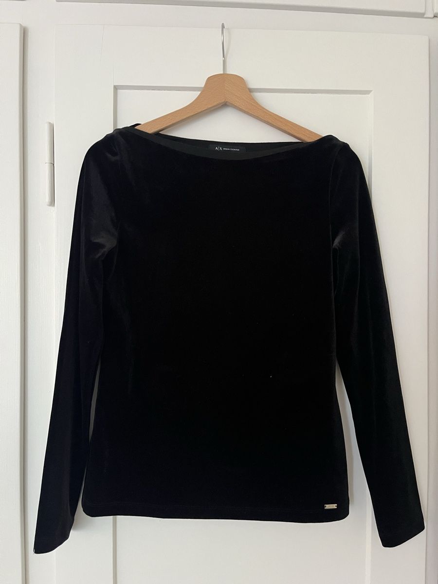 Armani Top: Samt Langarm Shirt Armani Exchange – Usato da Zürich venduto da ale_t
