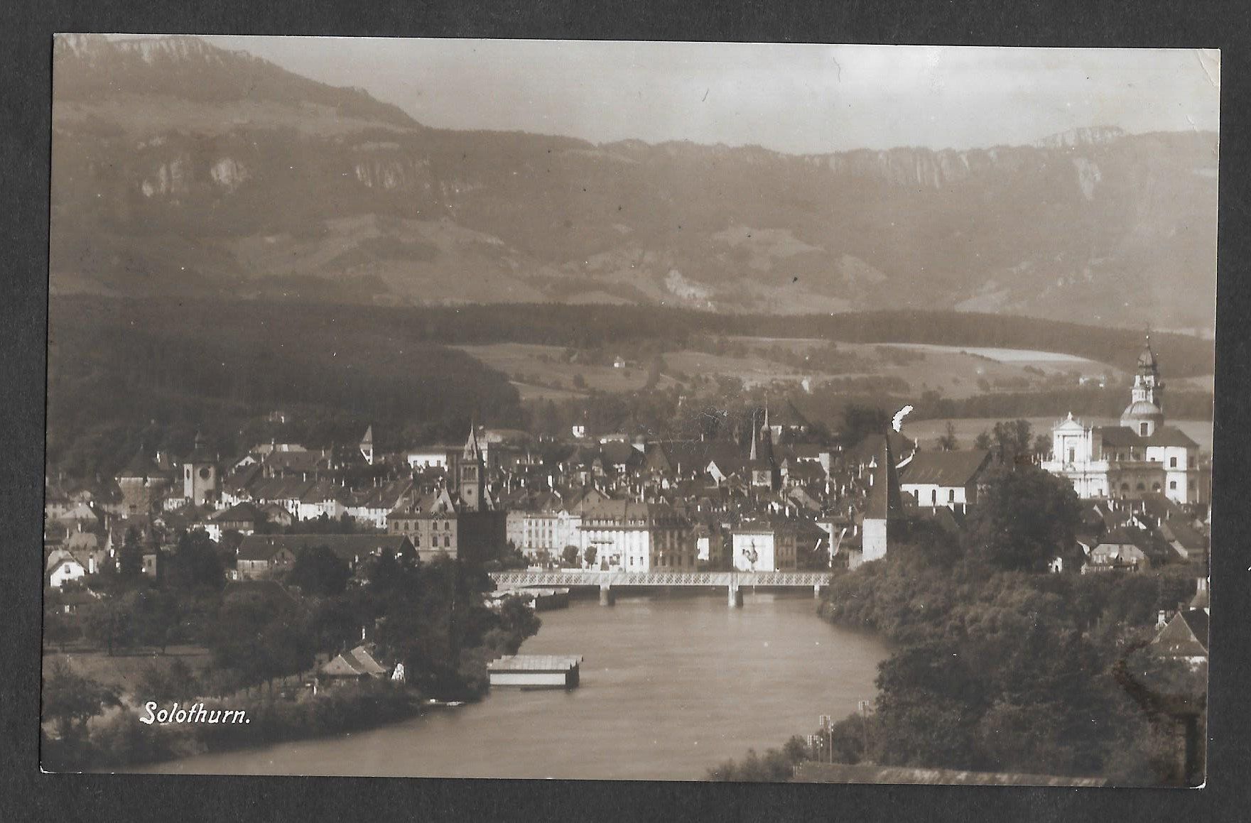 Cartoline postali: Solothurn Teilansicht mit Aare – Usato da Olten venduto da clotaldi