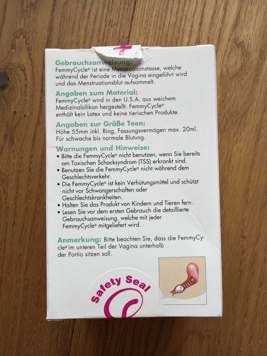 Attrezzature mediche: FemmyCycle Cup – Nuovo e nell'imballaggio originale da Adelboden venduto da quietschaenteli 1