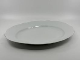 Ovale Porzellan Servierplatte weiss, Vintage, ca. 36 cm