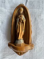 Figurine Vierge Marie Enfant bois sculpté 