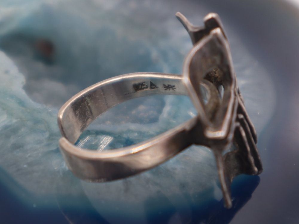 Anelli: Silber Designer Ring, imposant, Gr. 54 verstellbar, 925 – Usato da Baden venduto da TellsKuchenhaus 3