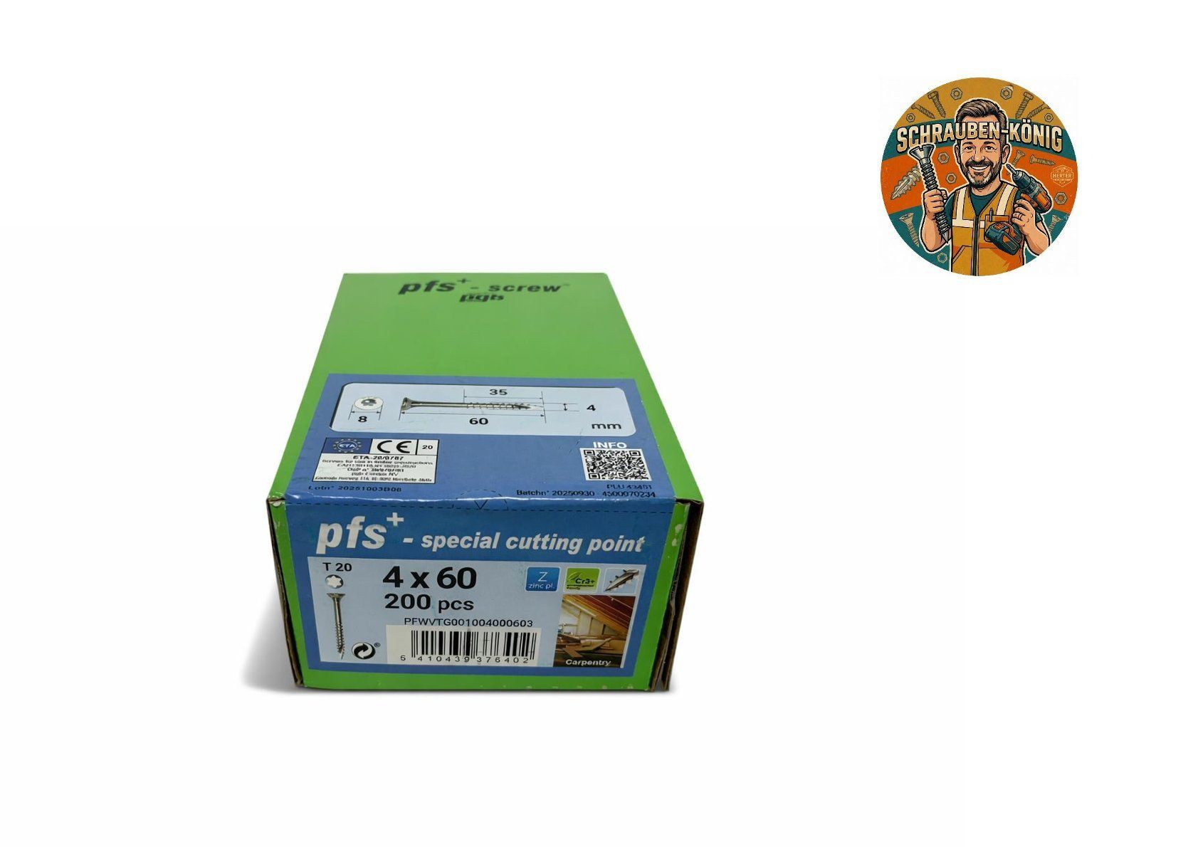 Ferramenta: Spanplattenschrauben 4x60 Torx TX20, 200 Stück – Nuovo e nell'imballaggio originale da Wittenbach venduto da schrauben-koenig