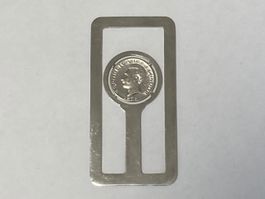 Geldklammer 925 Silber mit Ecuador 720er Silbermünze 1928