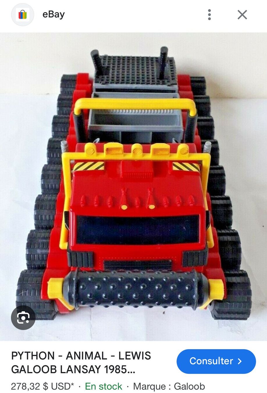 Giocattoli: Python Animal Lewis Galoob toy 1985 rarität 80's – Difettoso da Lausanne venduto da Retro-geek 1