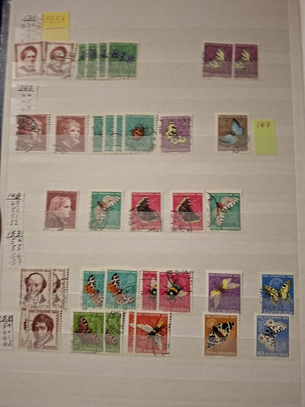 Tutti i francobolli: Pro Juventute Sammlung Dubletten 1946 - 2003 – Usato da Balgach venduto da SIMEON27 7