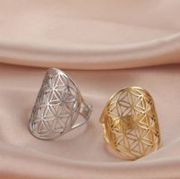 Fingerring Lebensblume anschmiegsam silbern (56/18)