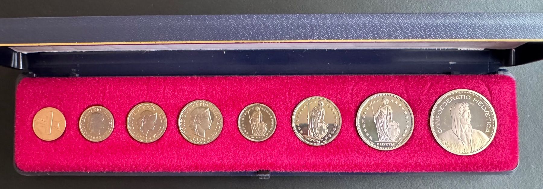 Alle Münzen: Schweizer Münzsatz 1979 in Etui – Gebraucht aus Ebikon von Dmasterx 1