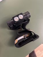 LED Stirnlampe schwarz mit Akku in gutem Zustand