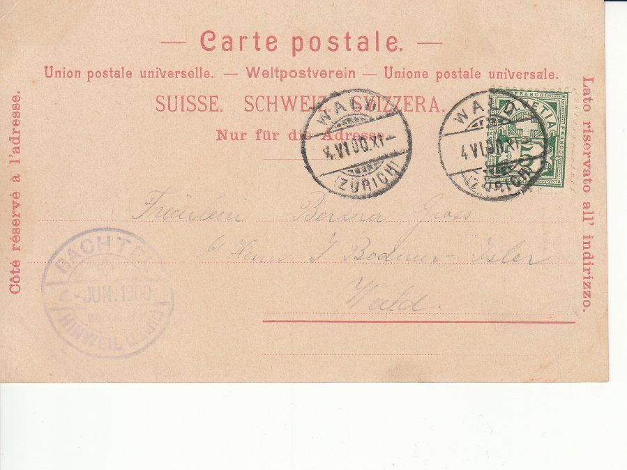 Cartoline postali: Bachtel 1900 – Usato da Bürglen TG venduto da StampGraf 1