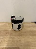 Tasse mit Kuh Motiv schwarz weiss guter Zustand