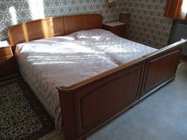 Vintage Doppelbett 1950er Jahre | Nussbaum & Limba | 210x200