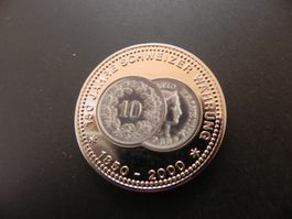 Medaille Währung Schweiz 10 Rappen 1969 - 2000