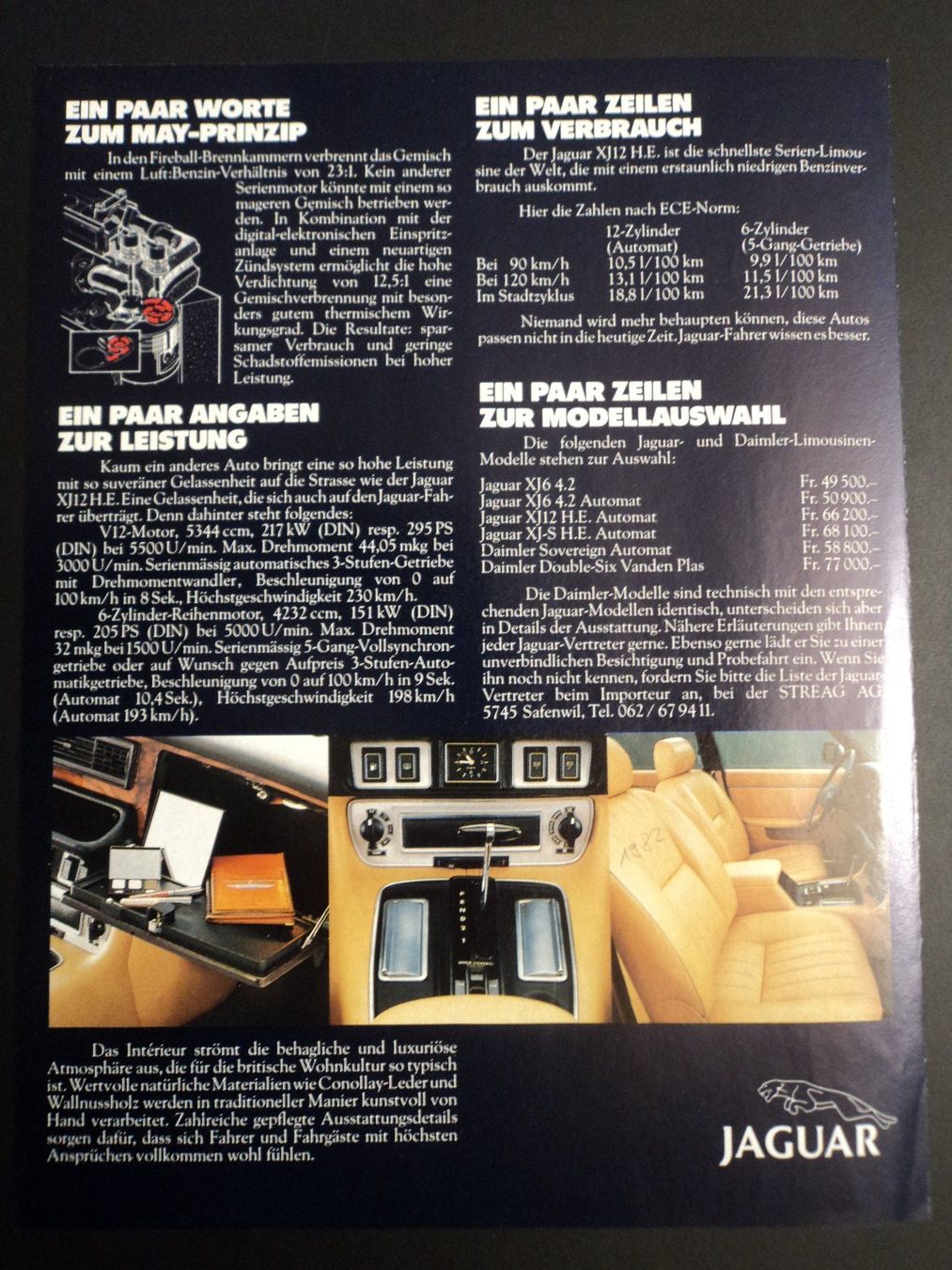 Jaguar Documenti: Prospekt Jaguar XJ-Modelle mit XJ-12 – Usato da Schwarzenburg venduto da modelCARama