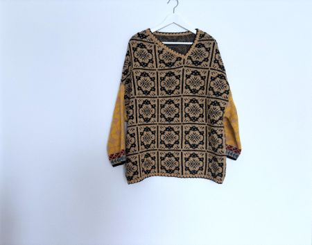 Pulli Pullover Aztekenmuster Gr. S Oversize